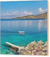 Ksamil Beach, Albanian Riviera, Albania Wood Print