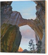 La Ventana Arch Sunrise, El Malpais Nm, New Mexico Wood Print