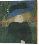 Lady With Hat And Feather Boa. Oil On Canvas -1909- 69 X 75 Cm. Wood Print