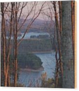 Lake Allatoona Sunset From Red Top Mountain Wood Print