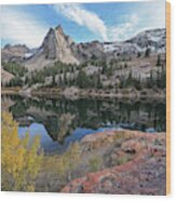 Lake Blanche And The Sundial - Big Cottonwood Canyon, Utah - October '06 Wood Print