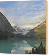 Lake Louise At Dawn Wood Print