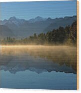 Lake Matheson Morning Wood Print