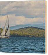 Lake Winnipesaukee Sailing Wood Print