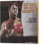 Larry Holmes, 1983 Wbc Heavyweight Title Sports Illustrated Cover Wood Print