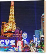 Las Vegas Strip Wood Print