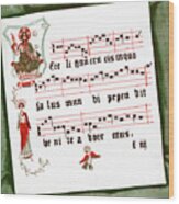 Latin Prayer For Xmas Wood Print