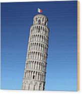Leaning Tower Of Pisa Wood Print