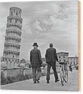 Leaning Tower Of Pisa Wood Print