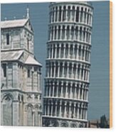 Leaning Tower Wood Print