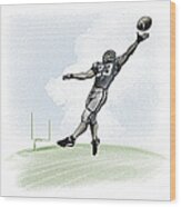 Leaping Catch Wood Print