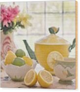 Lemon Tea Wood Print