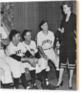 Leo Durocher And New York Giant Coaches Wood Print
