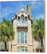 Living On The Battery In Charleston Wood Print