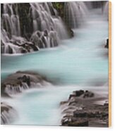 Long Exposure Waterfall Wood Print