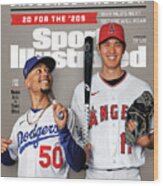 Los Angeles Dodgers Mookie Betts And Los Angeles Angels Sports Illustrated Cover Wood Print