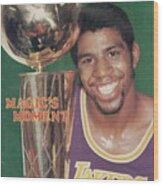 Los Angeles Lakers Earvin Magic Johnson, 1980 Nba Finals Sports Illustrated Cover Wood Print