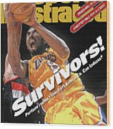 Los Angeles Lakers Kobe Bryant, 2000 Nba Western Conference Sports Illustrated Cover Wood Print