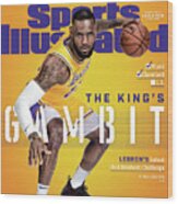 Los Angeles Lakers Lebron James, 2018-19 Nba Basketball Sports Illustrated Cover Wood Print