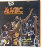 Los Angeles Lakers Magic Johnson... Sports Illustrated Cover Wood Print