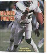 Los Angeles Raiders Marcus Allen... Sports Illustrated Cover Wood Print