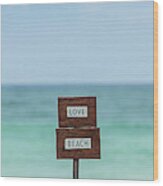 Love Beach Tulum, Mexico Wood Print