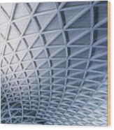 Low Angle View Of Kings Cross Station Wood Print