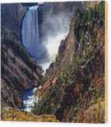 Lower Yellowstone Falls Wood Print