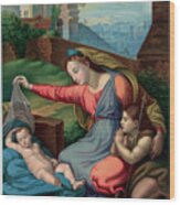 Madonna Of The Blue Diadem, 1510-1511 Wood Print