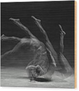Male Gymnast Performing Floor Movement Wood Print