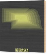 Map Of Nebraska 2 Wood Print