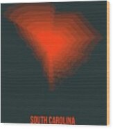 Map Of South Carolina Wood Print