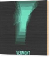 Map Of Vermont 3 Wood Print