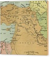 Map To Illustrate The Mesopotamian Wood Print