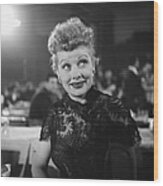 March 7, 1955, Hollywood, Lucille Ball Wood Print