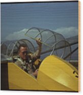 Marine Glider Pilot In Training Wood Print