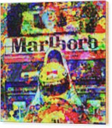 Marlboro Racing Line Wood Print