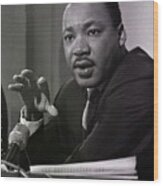 Martin Luther King, Jr. Gesturing Wood Print