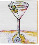 Martini Anyone 5 Wood Print