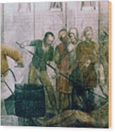 Martyrdom Of St Laurence, Mid 15th Wood Print