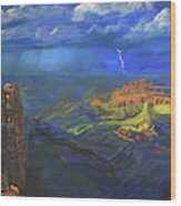 Mather Point Storm Wood Print
