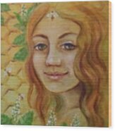 Melissa - Bee Goddess Wood Print