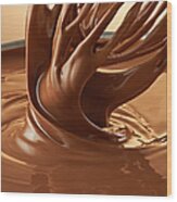 Melted Chocolate Wwhisk Wood Print