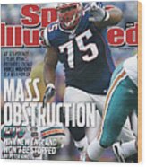 Miami Dolphins V New England Patriots Sports Illustrated Cover Wood Print