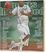 Michigan State University Kalin Lucas, 2010 College Sports Illustrated Cover Wood Print