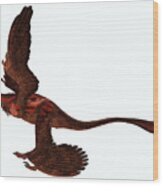 Microraptor Side Profile Wood Print