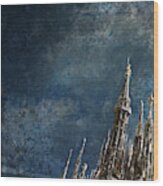 Milan Cathedral Spires Dark Wood Print