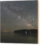 Milky Way Over Cana Island Wood Print
