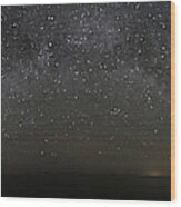 Milky Way Panoramic Over Cana Island Wood Print