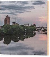 Minneapolis Bridges Panoramic Print Signed Wood Print